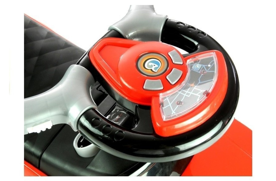 Kinder loopwagen - met duwstang - rood