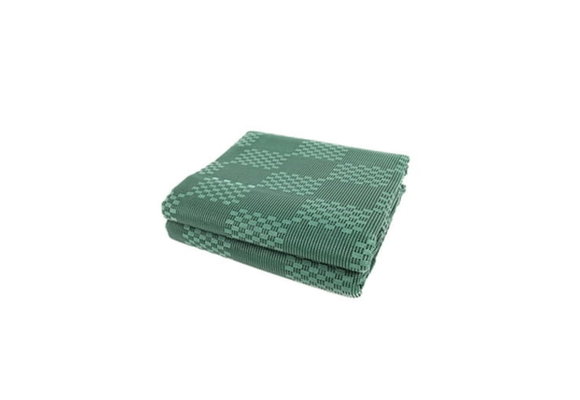 Tenttapijt camping vloerkleed - 2,5 x 60 cm - groen - kunststof