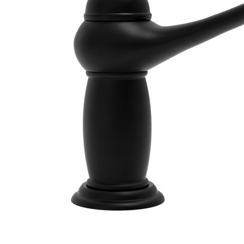 Retro wastafelkraan - zwart - 17,2x17 cm - eengreeps