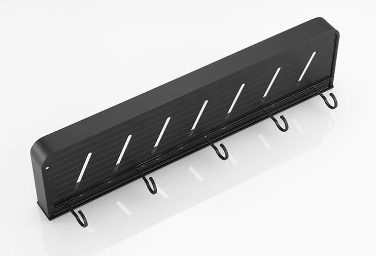 Badkamer schap - metalen wandplank set - 50 cm - zwart