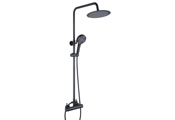 Doucheset zwart - douchemengkraan - regendouche - verstelbaar