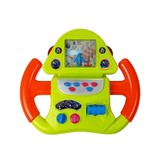 Interactief stuurwiel - vliegtuig thema - 28x24x8 cm - groen en rood