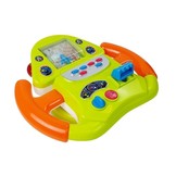 Interactief stuurwiel - vliegtuig thema - 28x24x8 cm - groen en rood