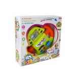 Interactief stuurwiel - vliegtuig thema - 28x24x8 cm - groen en rood