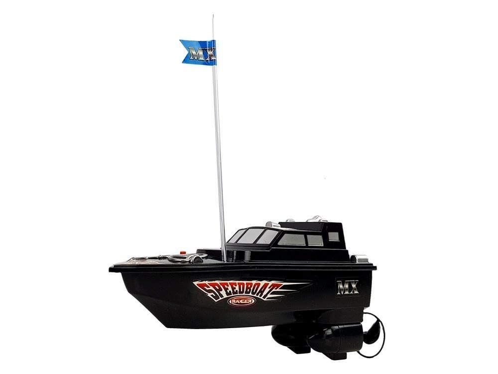 Bestuurbare boot 27 Mhz - 23 cm - zwart - RC speedboot