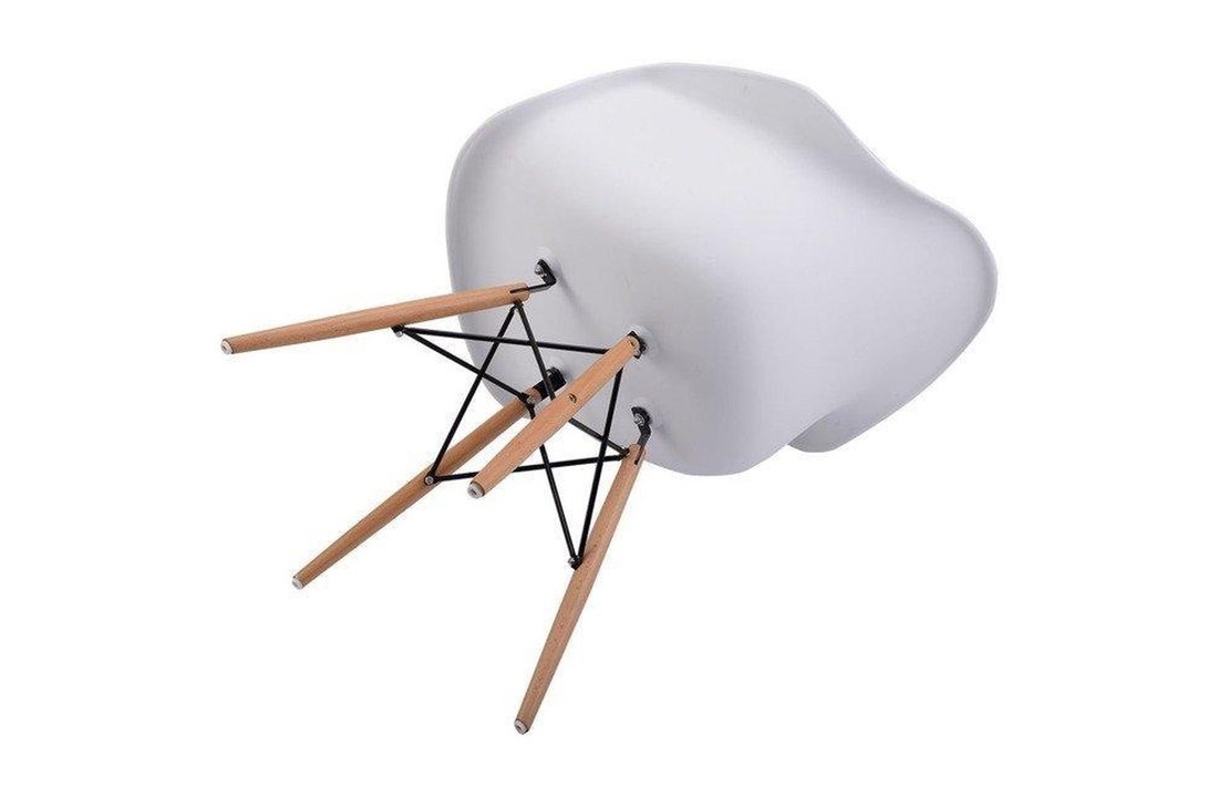 ARIANA - Eetkamerstoelen met armleuning - wit - set van 2