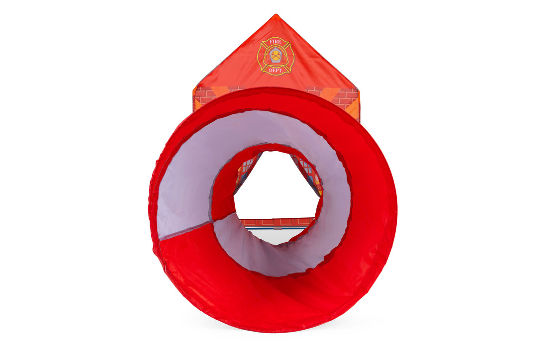 Speeltent - brandweer - met tunnel - 190x73x102 cm - rood