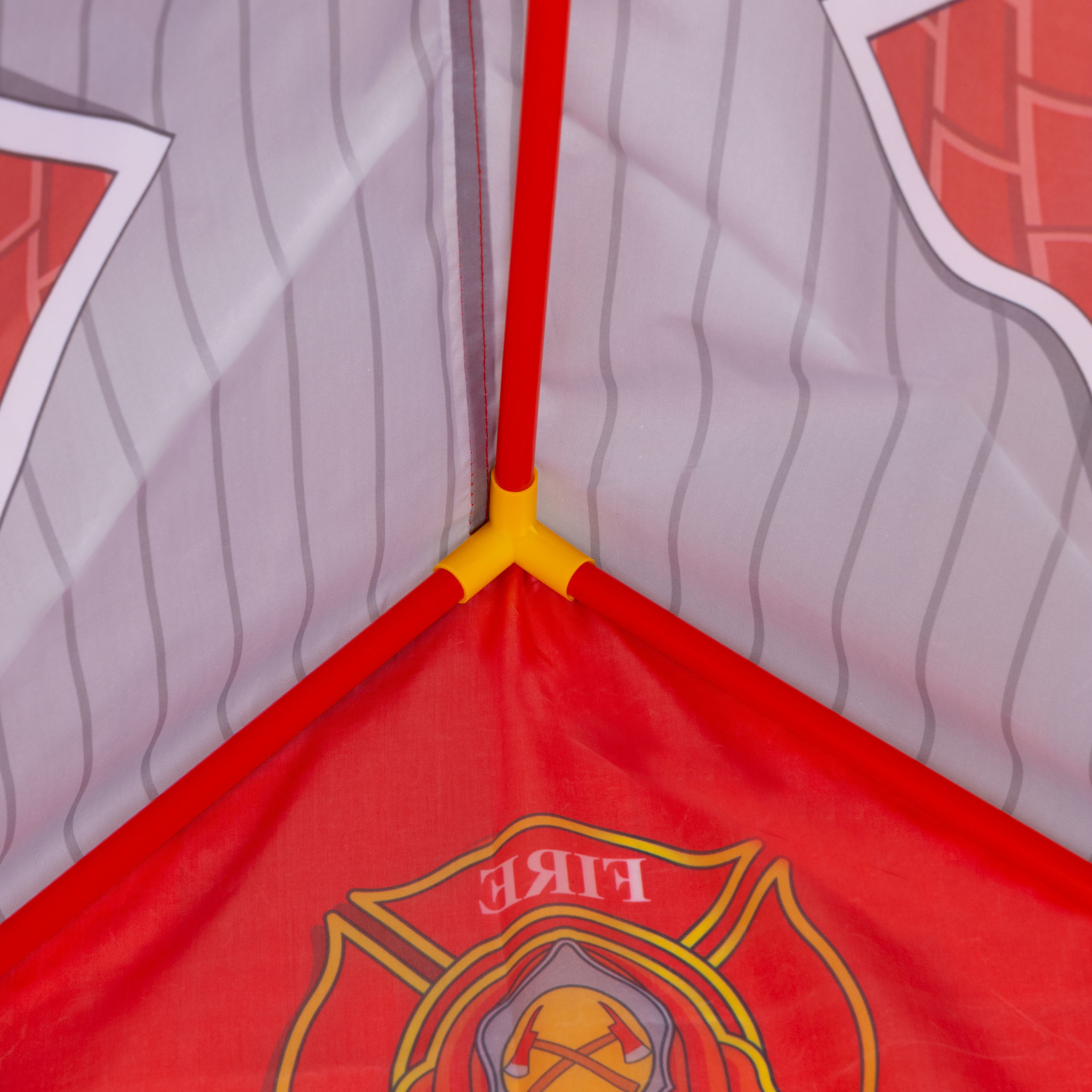 Speeltent - met kruiptunnel - 190x73x102 cm - brandweer - rood