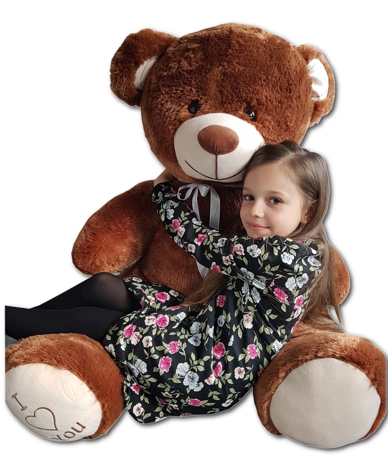 Gigantische grote teddybeer - 75 x 85cm - bruin