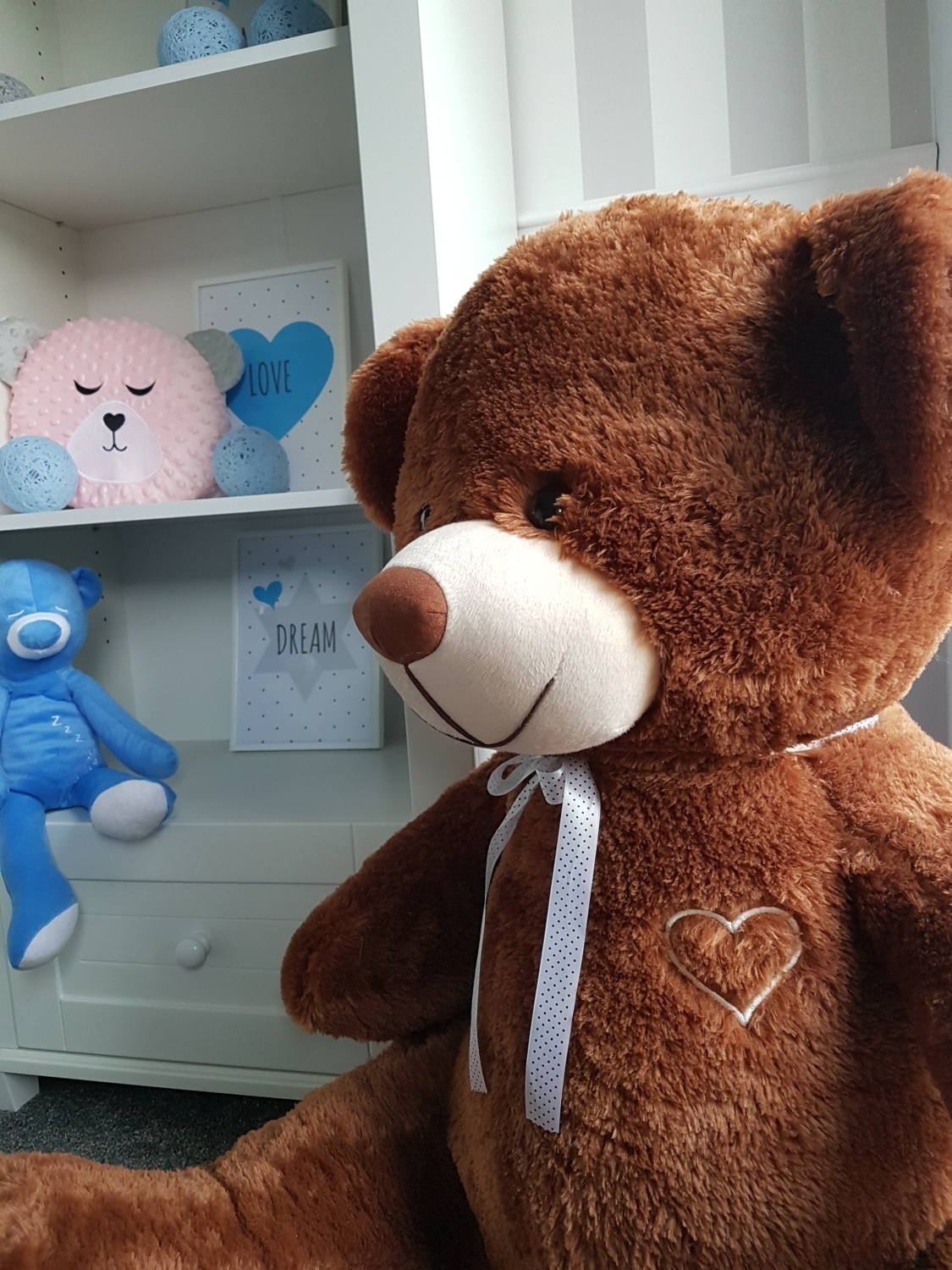 Gigantische grote teddybeer - 75 x 85cm - bruin