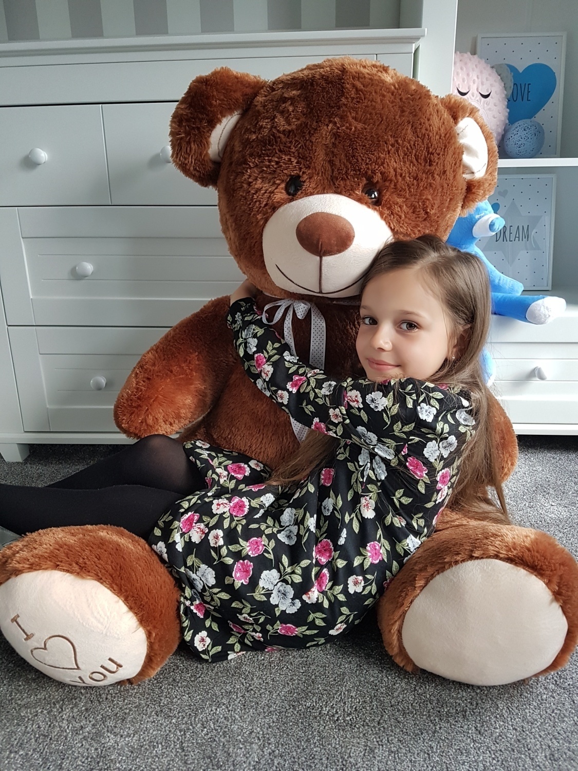 Gigantische grote teddybeer - 75 x 85cm - bruin