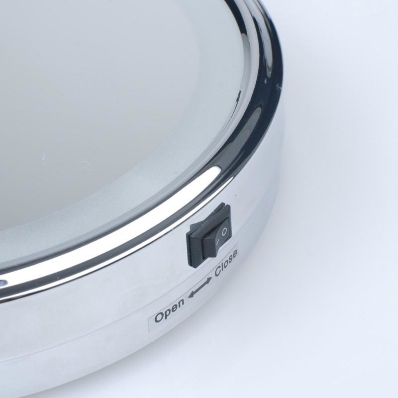 Make up spiegel - scheerspiegel - met LED - 20 cm - chroom