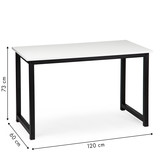 Bureau tafel voor kind & tiener – wit – 120 x 60 x 74 cm