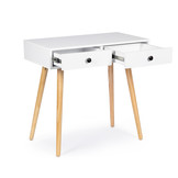 Kaptafel - consoletafel - 80 x 45 cm - wit - bijzettafel