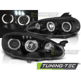 Koplampen dual halo rims MAZDA MX5 01-05 ANGEL EYES ZWART