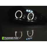 Koplampen dual halo rims geschikt voor MAZDA MX5 01-05 ANGEL EYES ZWART