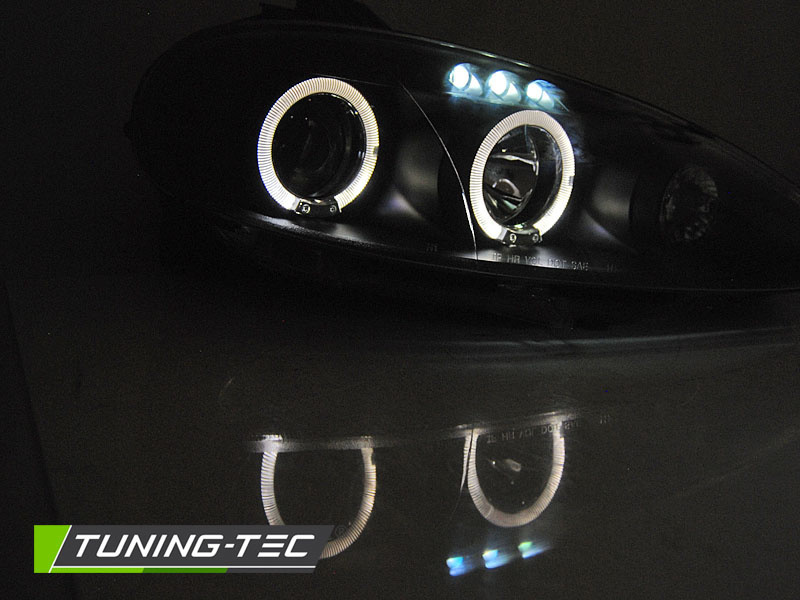 Koplampen dual halo rims MAZDA MX5 01-05 ANGEL EYES ZWART