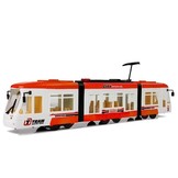 Elektrische speelgoed tram - op batterijen - 46 cm - rood