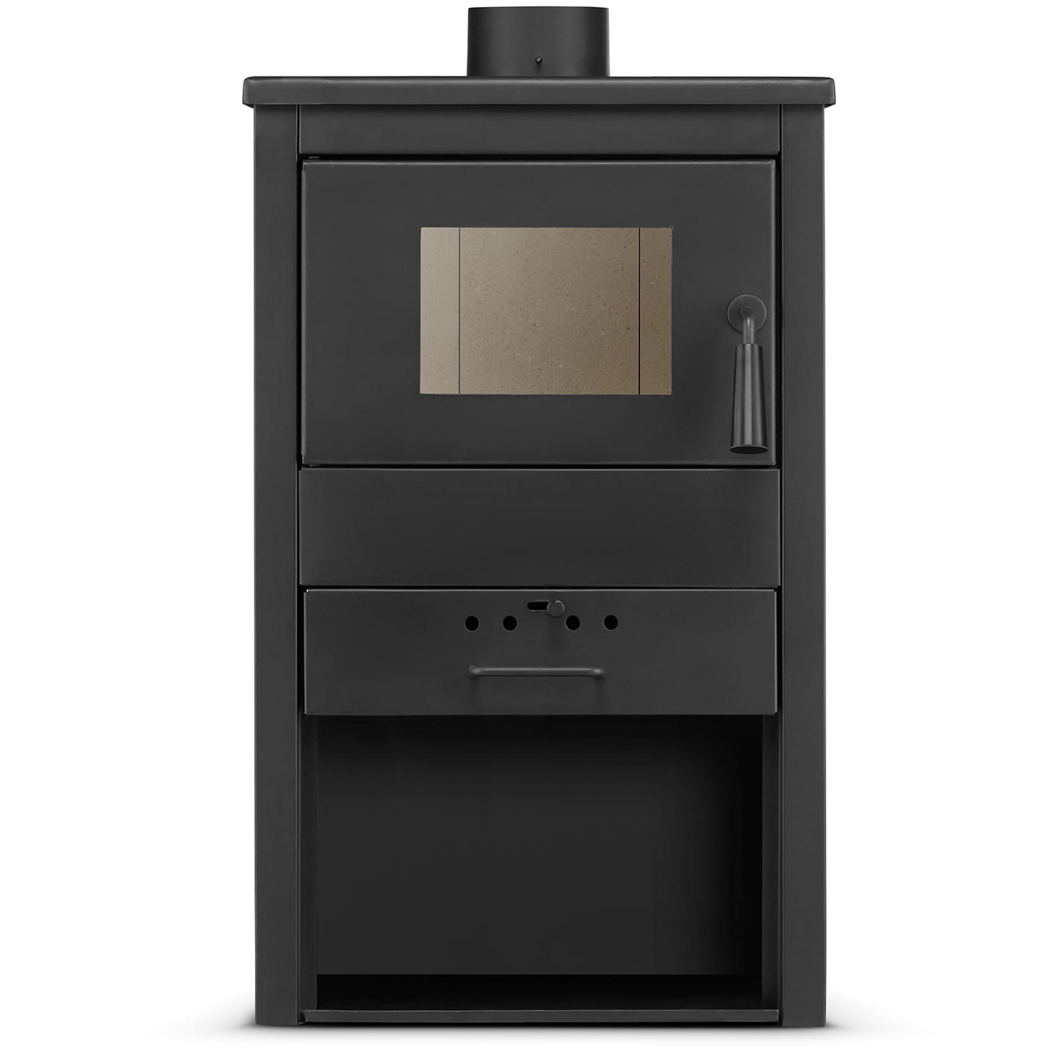 Houtkachel - staal - vrijstaand - 9KW