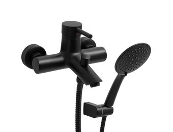 Baddouchemengkraan wandmontage badkraan zwart