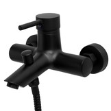 Baddouchemengkraan wandmontage badkraan zwart