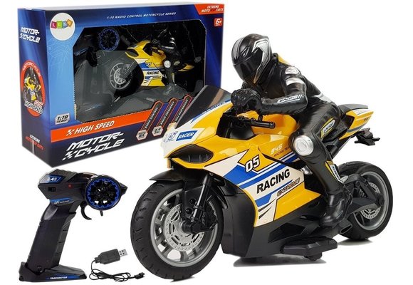 RC-motor - 2,4GHz - 35 m bereik - geel