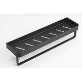 Badkamer schap 2 stuks - 30 cm zwart - metalen hanger