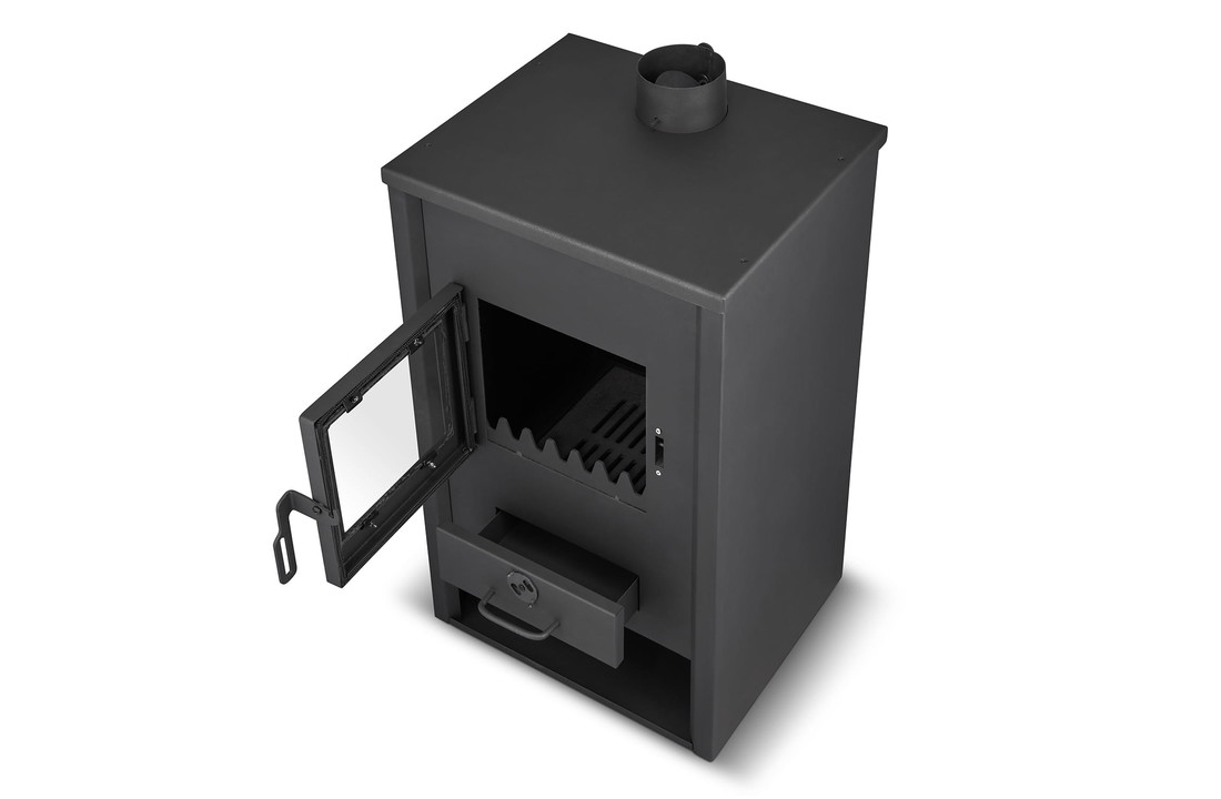 CV Houtkachel - staal - vrijstaand - 22kw