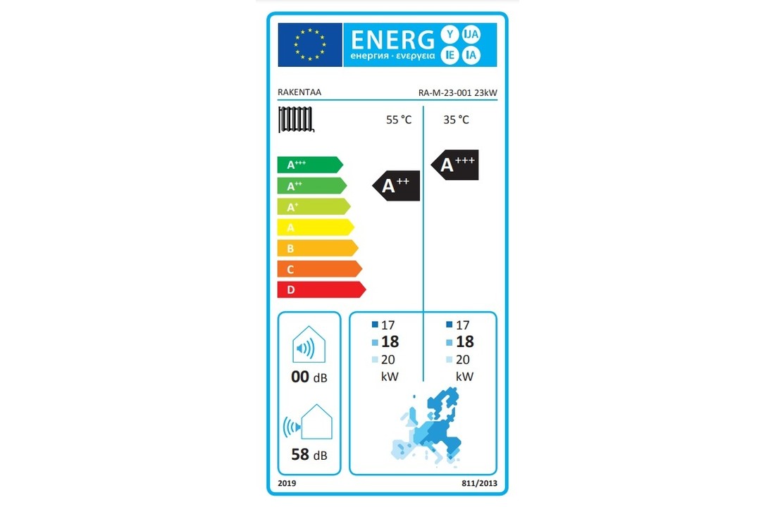 Lucht water warmtepomp - monoblock - 23kw - 105×48×133 cm