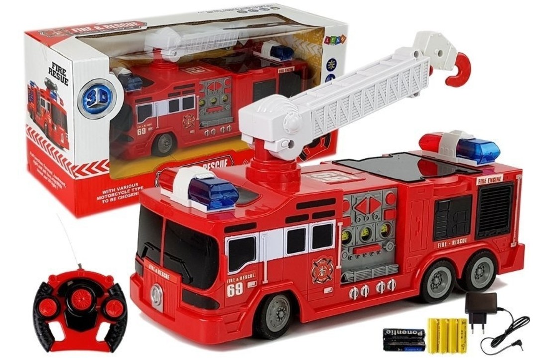 RC brandweerauto - 28 cm – op afstand bestuurbaar