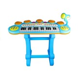 Speelgoedkeyboard piano - incl. drums - microfoon - krukje