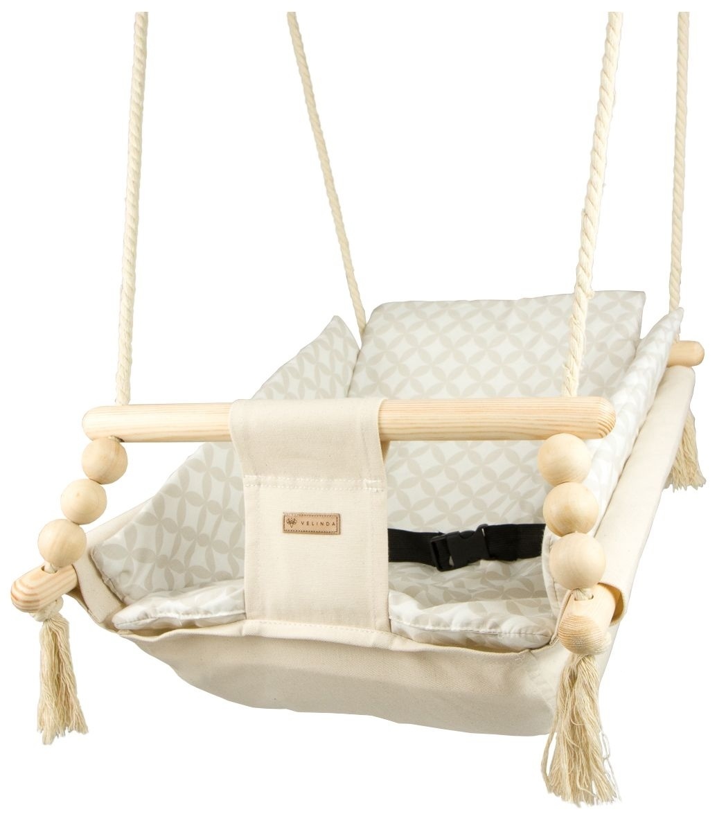 Babywiegschommel - max. 20 kg - creme, cremediamanten