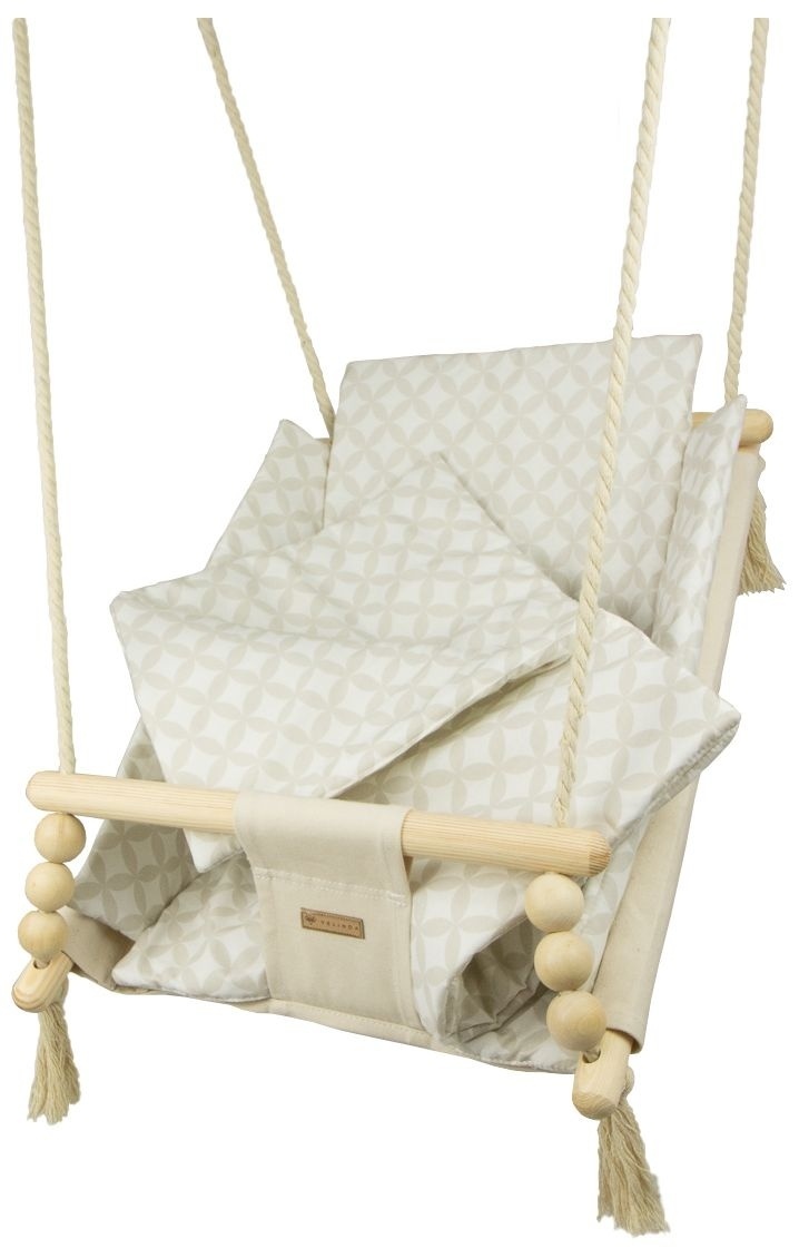 Babywiegschommel - max. 20 kg - creme, cremediamanten