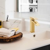 Badkamerkraan - wastafel kraan - goud - 193x120 cm