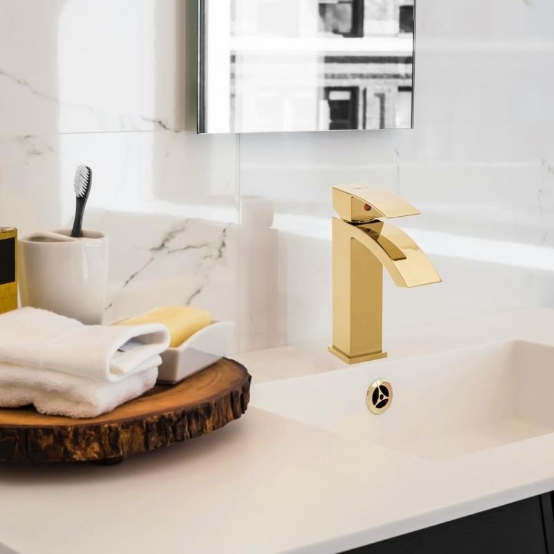 Badkamerkraan - wastafel kraan - goud - 193x120 cm