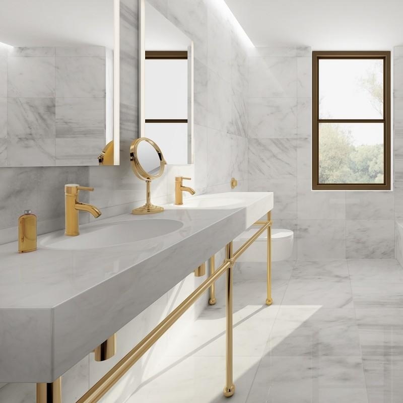 Badkamerkraan - wastafel kraan - goud - 160x120 cm