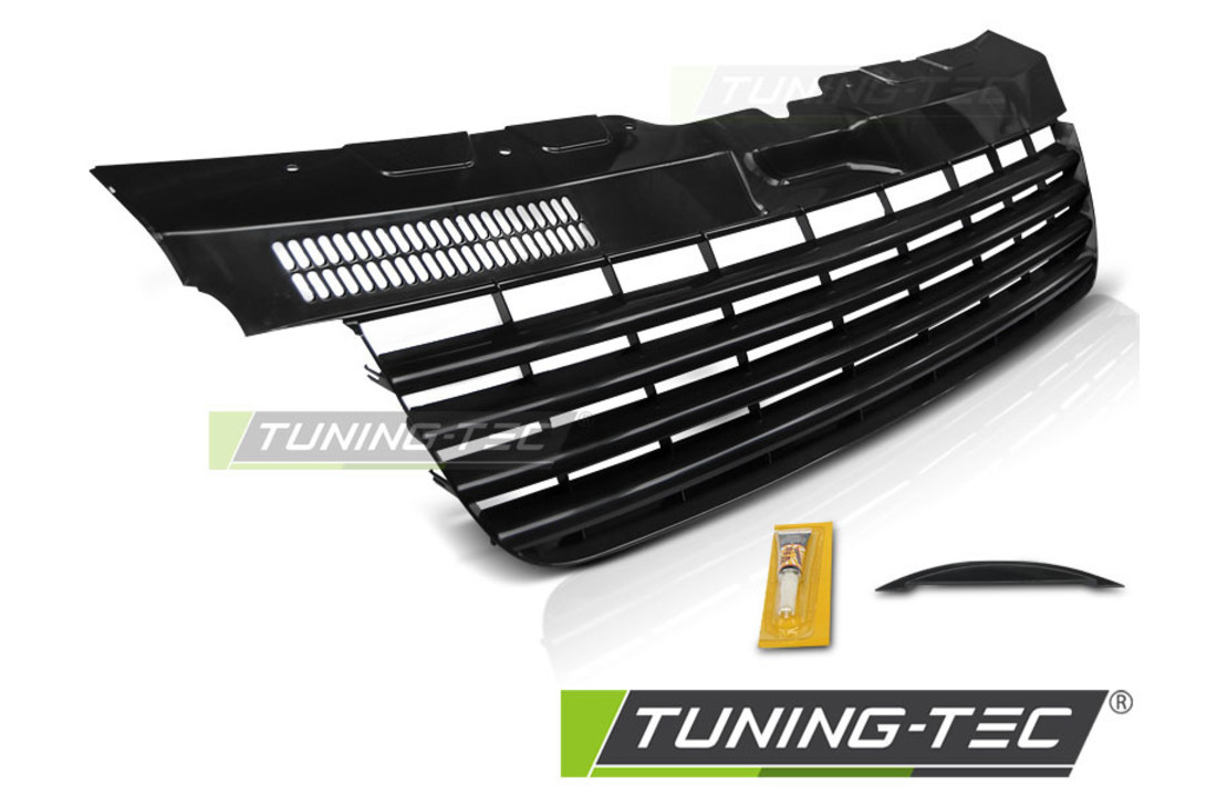 Grill geschikt voor VW T5 04-09 TRANSPORTER GLANZEND ZWART