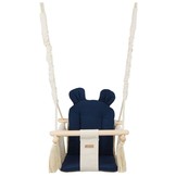 Babyschommel - babyswing - met oren - max. 20 kg - crème, marine