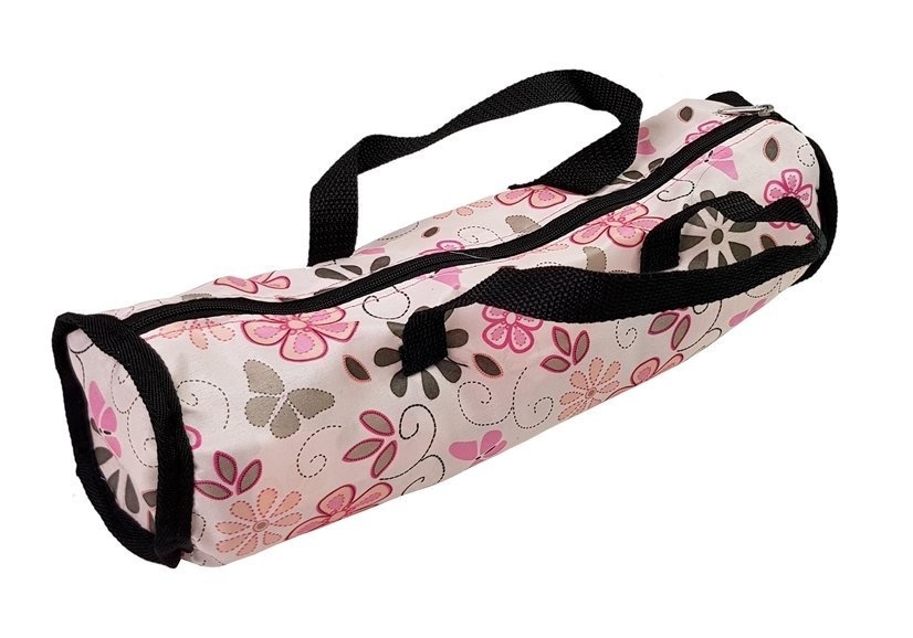 Poppenbed met accessoires - Roze bloemen - 52,5 x 30,5 x 32 cm