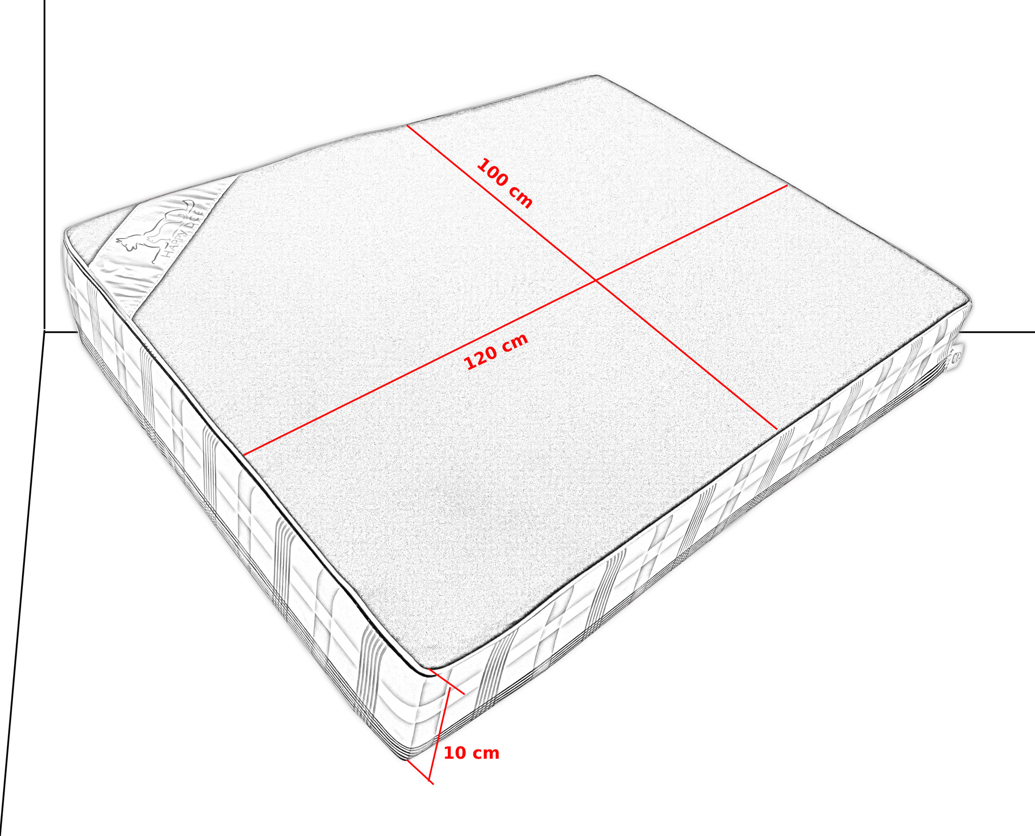 Hondenkussen - hondenmatras - 120x100x10cm - waterdicht - bruin