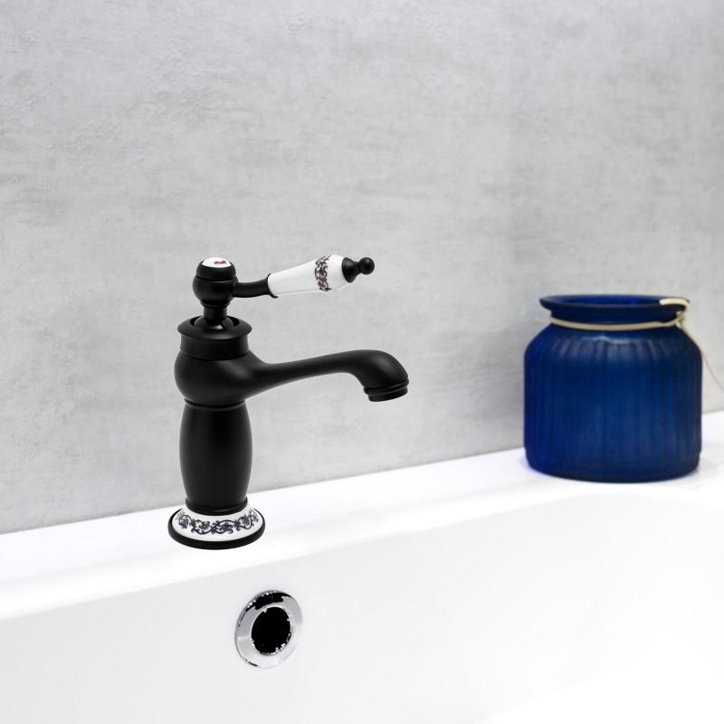 VBChome Wastafelkraan Zwart – 360° Draaibaar, Graniet Look, Eengreeps Mengkraan Voor Keuken & Badkamer | Loodvrij Roestvrij Staal