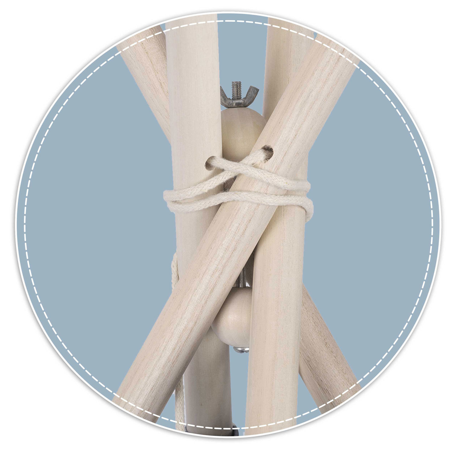 Tipi tent stabilisator - speeltent stabilisatiesysteem - hout