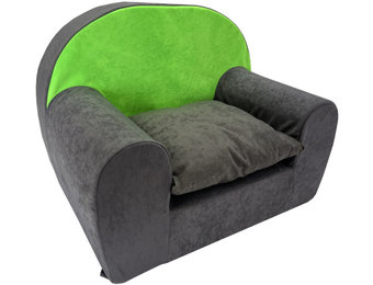 Kinderfauteuil - peuterstoel - 60x40x45 cm - grijs groen