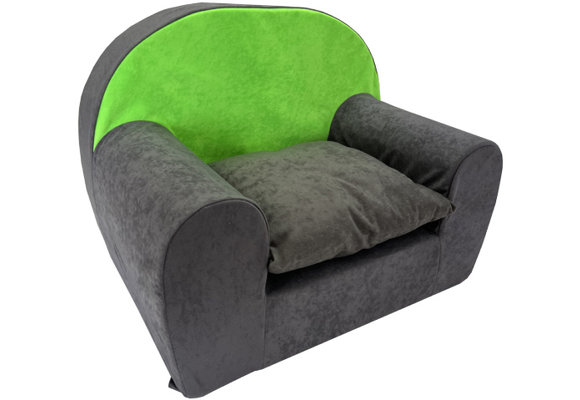Kinderfauteuil - peuterstoel - 60x40x45 cm - grijs groen