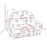 Kinderfauteuil - peuterstoel - 60x40x45 cm - grijs groen