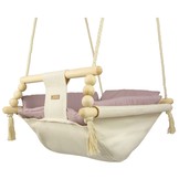 Babywiegschommel - max. 20 kg - crème, lichtroze