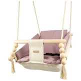 Babywiegschommel - max. 20 kg - crème, lichtroze