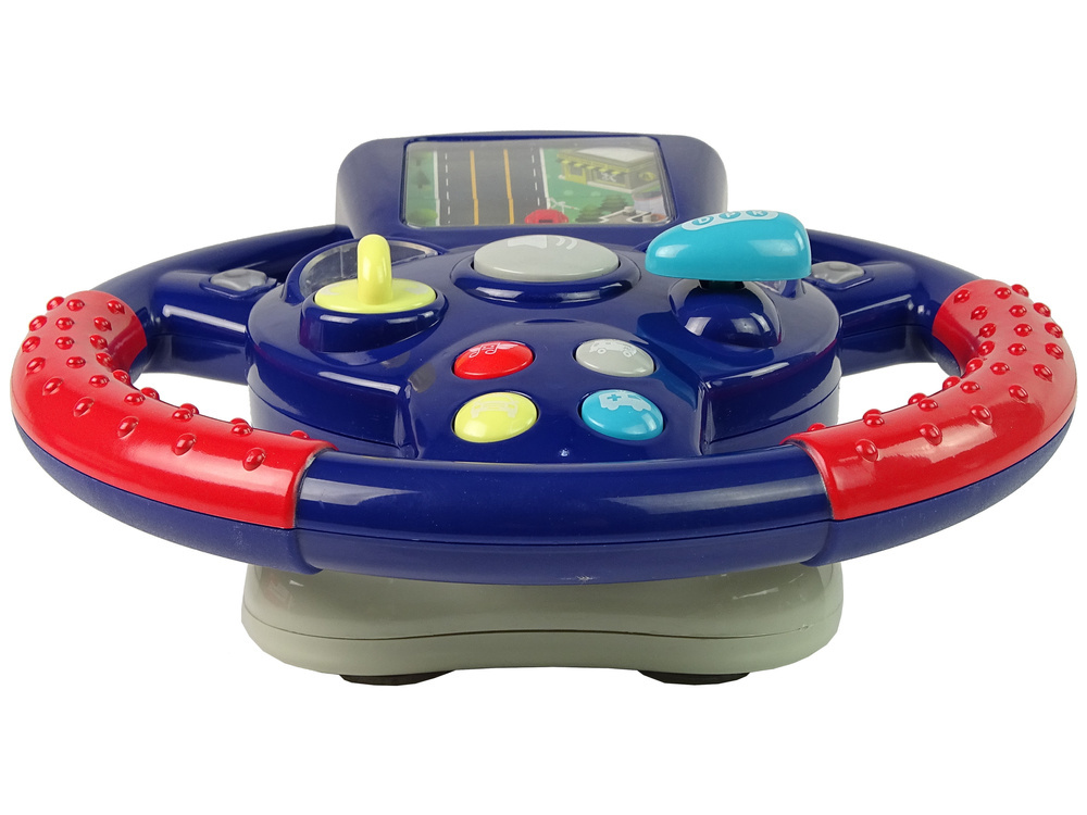 Speelgoed autostuur - rijsimulator - licht & geluid - blauw & rood