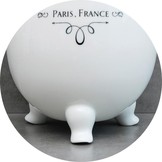 WC borstel - Toiletborstel - porselein - ø 11 cm - wit