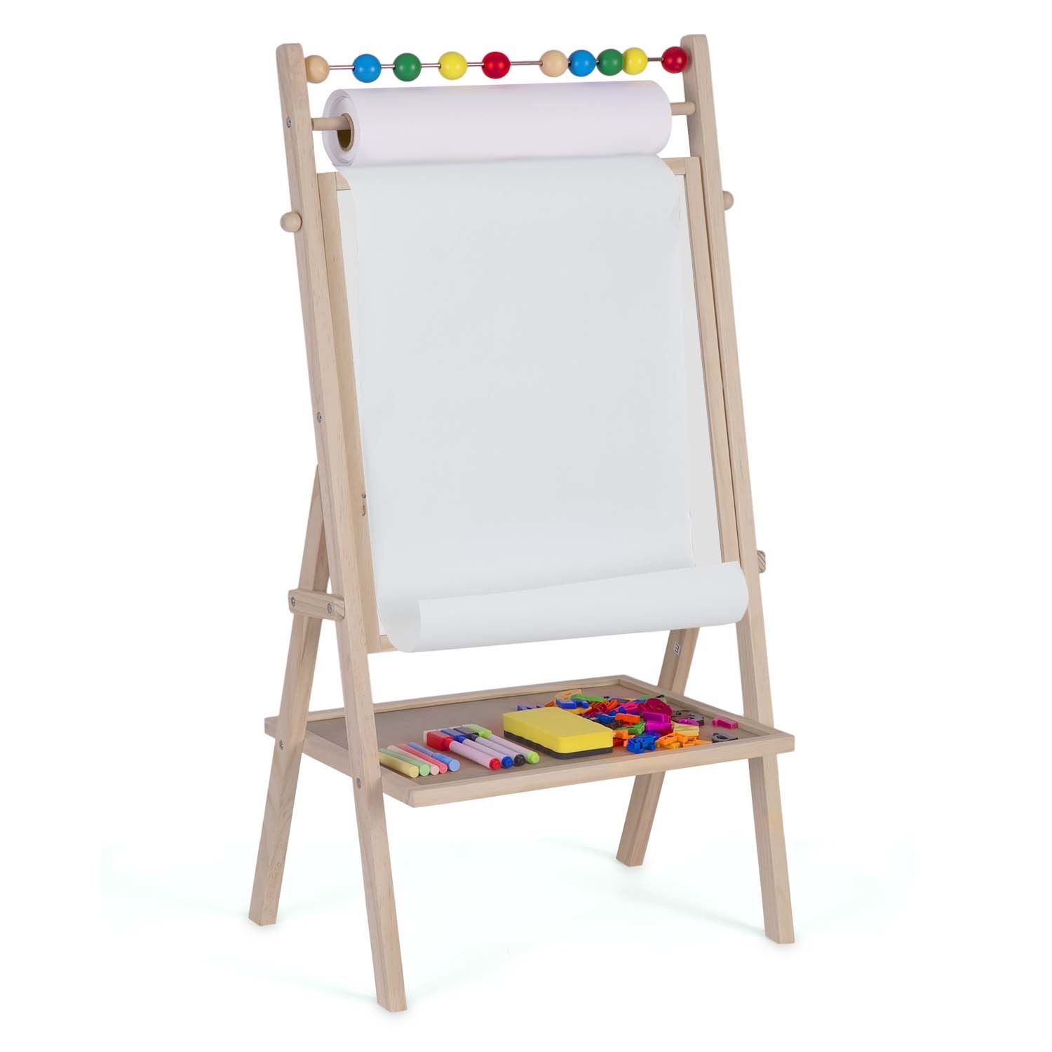 Dubbelzijdig schrijfbord - 62x28x44 cm - incl. veel accessoires